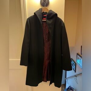 Anne Klein hooded wool coat